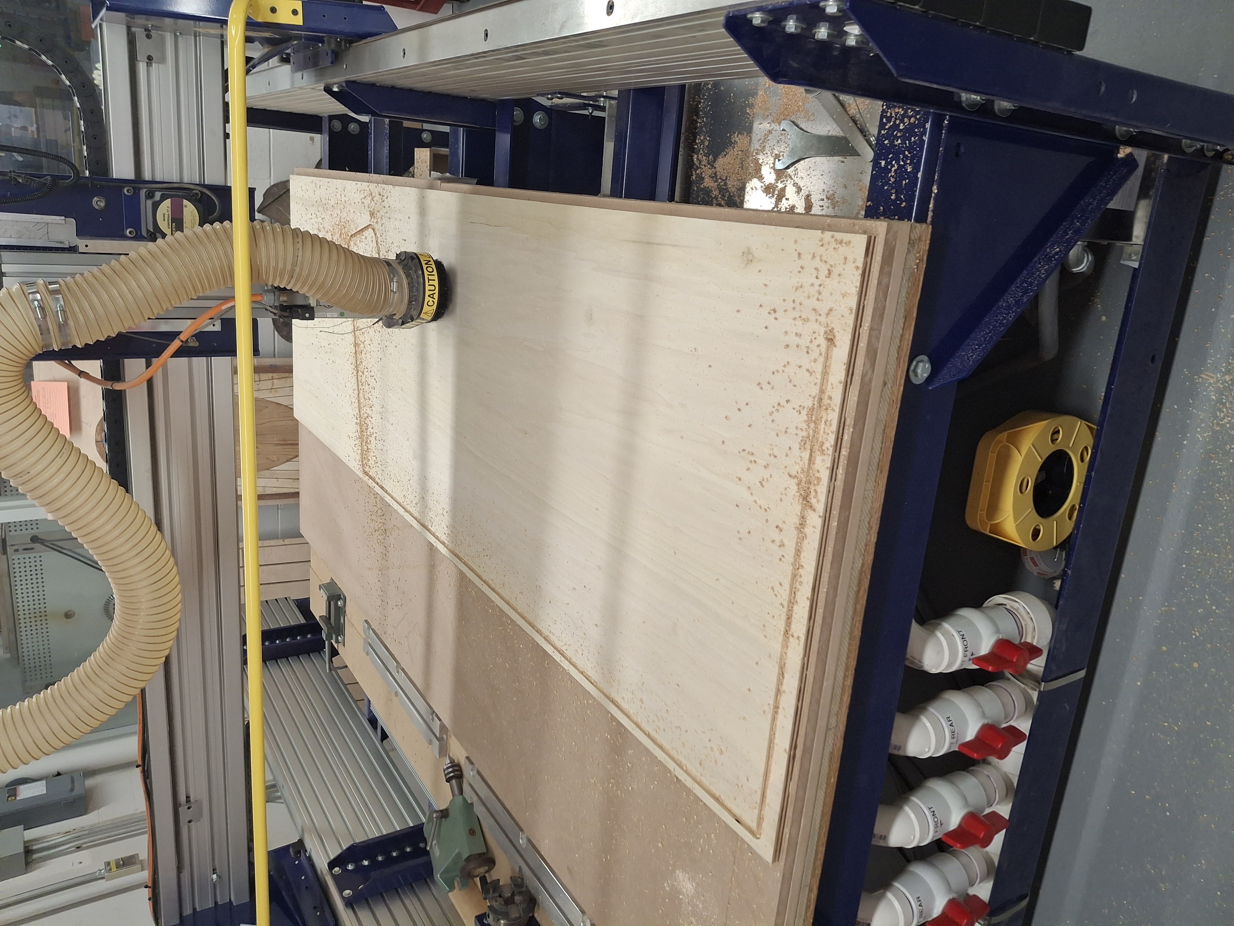 Cutting the cabinet pieces