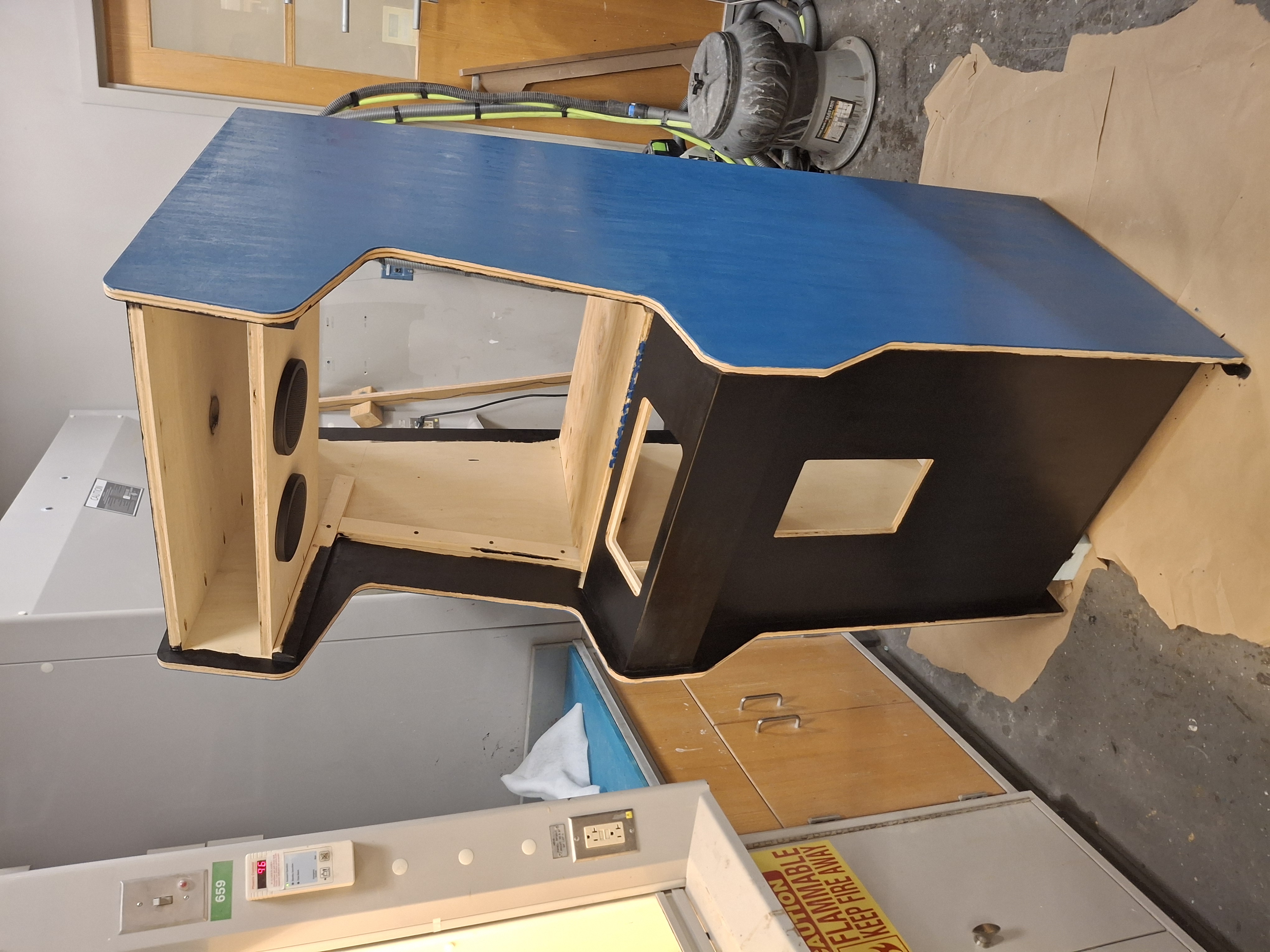 Painting the cabinet